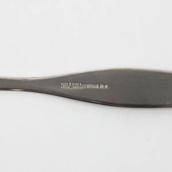 Selandia Unknown Pattern 18/8 SS Children's Food Pusher Engraved Monkey 4.5"