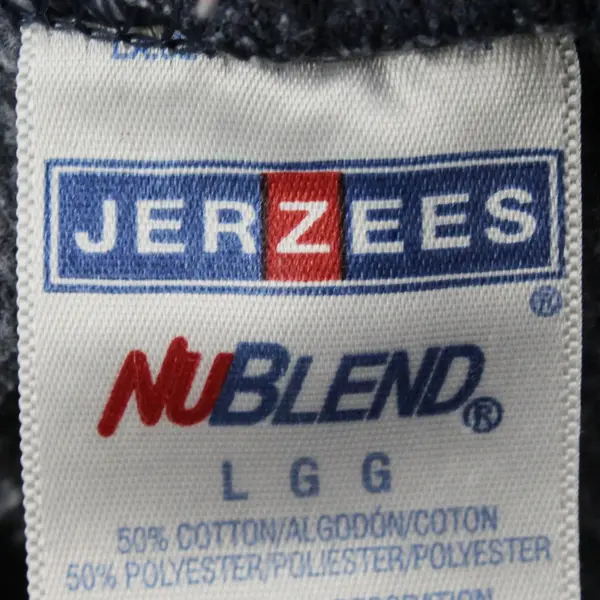 Jerzees Depoe Bay Oregon Coast Men's Large Blue Graphic Zip Hoodie