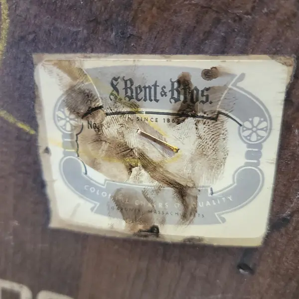 S. Bent & Bros Windsor Rocking Chair Floral Stencil Maple Wood