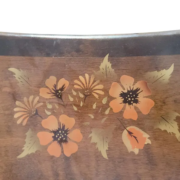 S. Bent & Bros Windsor Rocking Chair Floral Stencil Maple Wood