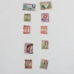 Lot Of 10 Southern Rhodesia 1930s-1950s Stamps Used