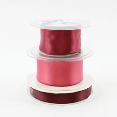 Lot of 3 Red Ribbon Shades for Crafting Gift Wrap Scrapbooking Mixed Brands
