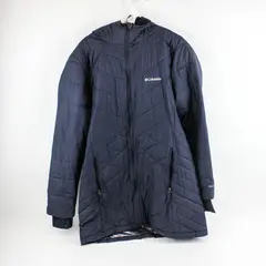 Columbia Omni-Heat Women's Large Navy Blue Long Jacket FLAWED