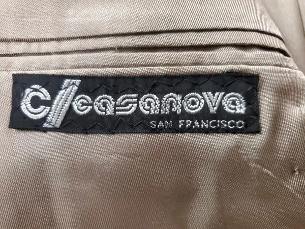 Vintage Raffaello C Casanova SF Men's Suit Jacket Gray Size 44R Wool Dry Clean