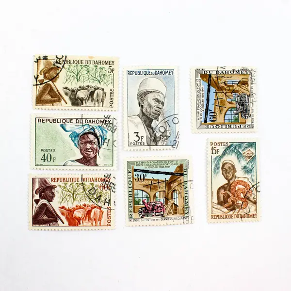 Lot Of 7 Dahomey 1960s Stamps Used