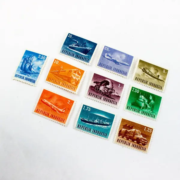 Lot Of 10 Indonesia 1964 Transportation Stamps Mint Hinged OG