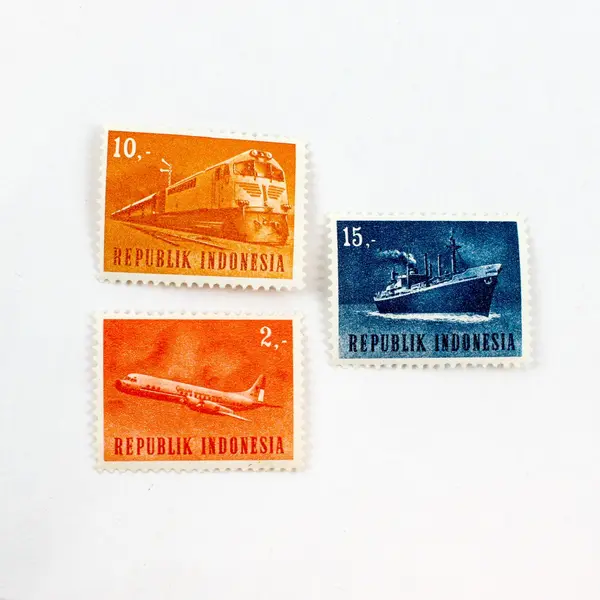 Lot Of 10 Indonesia 1964 Transportation Stamps Mint Hinged OG