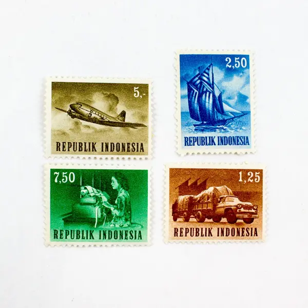 Lot Of 10 Indonesia 1964 Transportation Stamps Mint Hinged OG