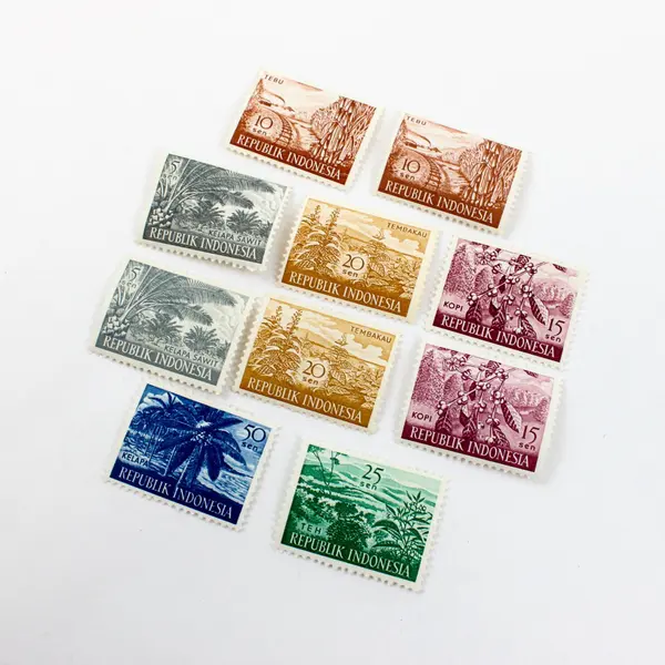 Lot Of 10 Indonesia 1960 Agriculture Stamps Mint Hinged OG