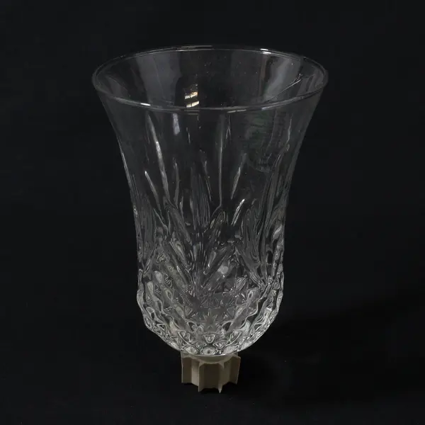 Lot of 2 Mixed Hourglass Shapes Clear Glass Votive Candle Holders