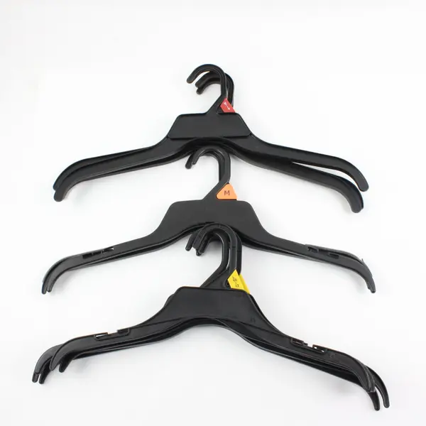 Lot of 10 Matte Black Plastic Retail Clothes Hangers Mixed Brand Justice
