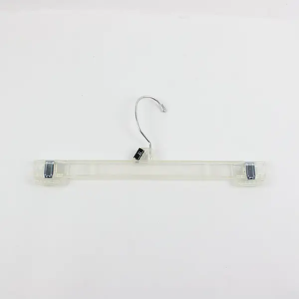 Lot of 10 Clear Plastic Clip Hangers for Skirts & Pants Retail Display