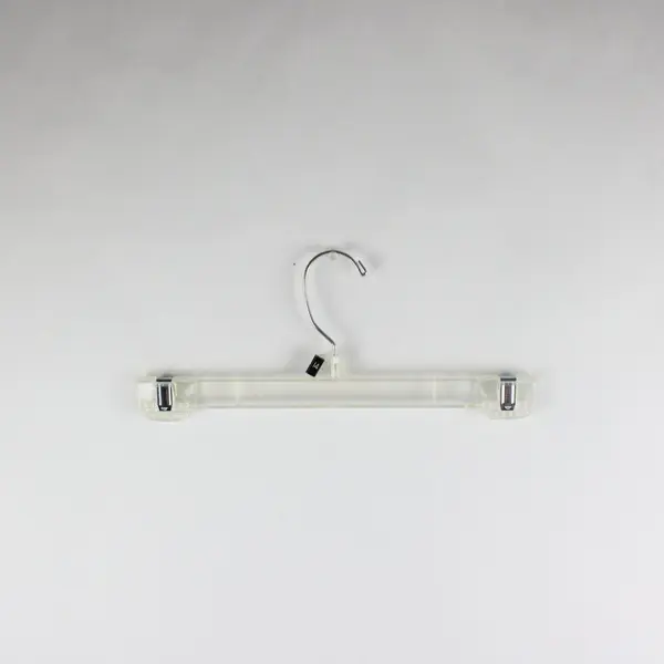 Lot of 10 Clear Plastic Clip Hangers for Skirts & Pants Retail Display