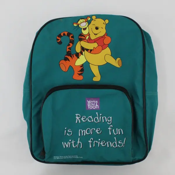 Winnie the Pooh Disney Small Backpack Green with Adjustable Straps