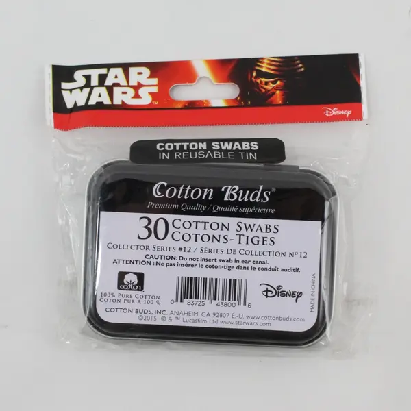 Cotton Buds 30ct Star Wars Collector Series #12 Reusable Tin NWT Sealed