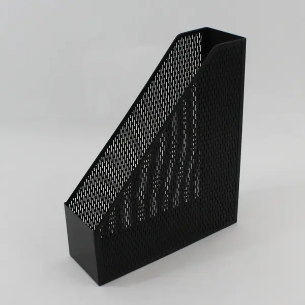 Artistic ART20004 3.5" x 10" x 11.5" Punched Metal Magazine File - Black 