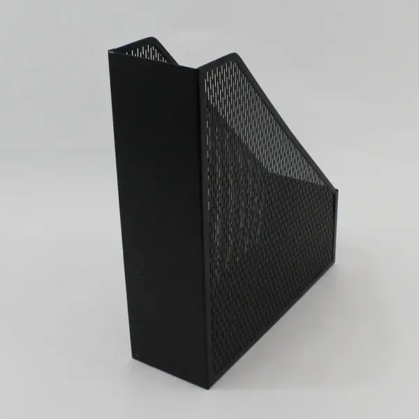 Artistic ART20004 3.5" x 10" x 11.5" Punched Metal Magazine File - Black 