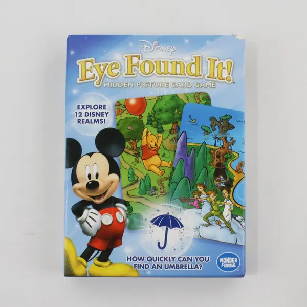 Disney Eye Found It! Hidden Picture Card Game 12 Disney Realms 57 Cards
