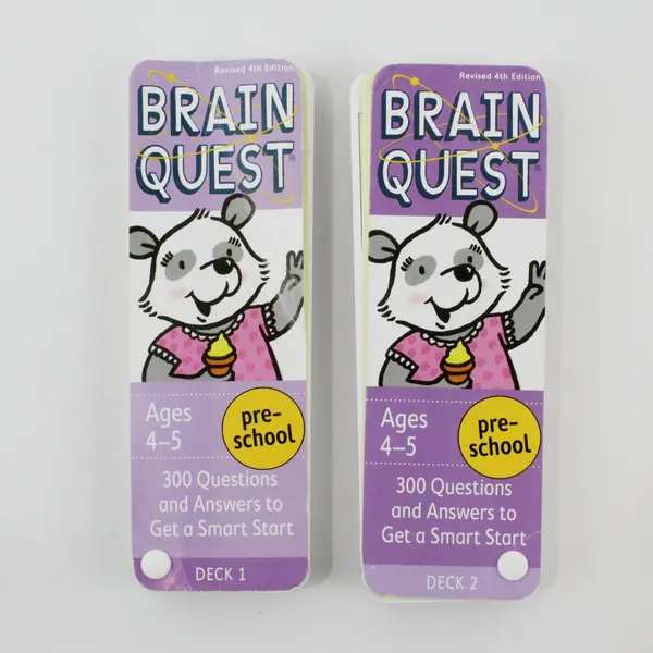 Workman Brain Quest Preschool Ages 4-5 Decks 1 & 2 Q&A Cards Revised 4th Ed 2012