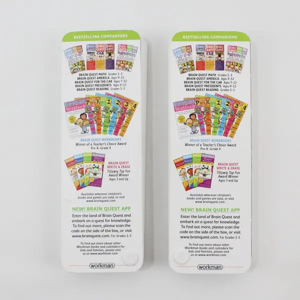 Workman Brain Quest Preschool Ages 4-5 Decks 1 & 2 Q&A Cards Revised 4th Ed 2012
