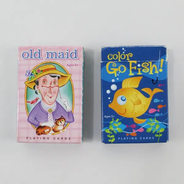 eeBoo Color Go Fish & Old Maid Mini Playing Cards Combo Pack 2011 Ages 5+