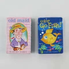 eeBoo Color Go Fish & Old Maid Mini Playing Cards Combo Pack 2011 Ages 5+