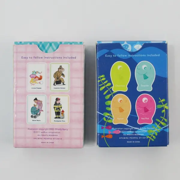 eeBoo Color Go Fish & Old Maid Mini Playing Cards Combo Pack 2011 Ages 5+