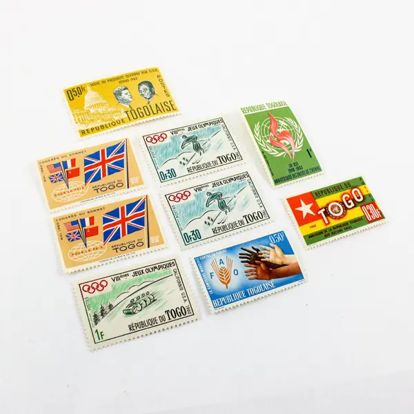 Lot of 9 Togo 1960s Commemorative Stamps Mint Hinged