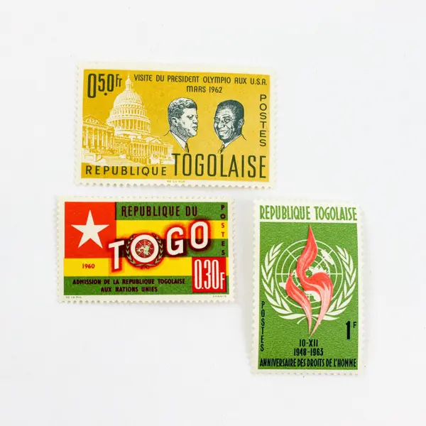 Lot of 9 Togo 1960s Commemorative Stamps Mint Hinged