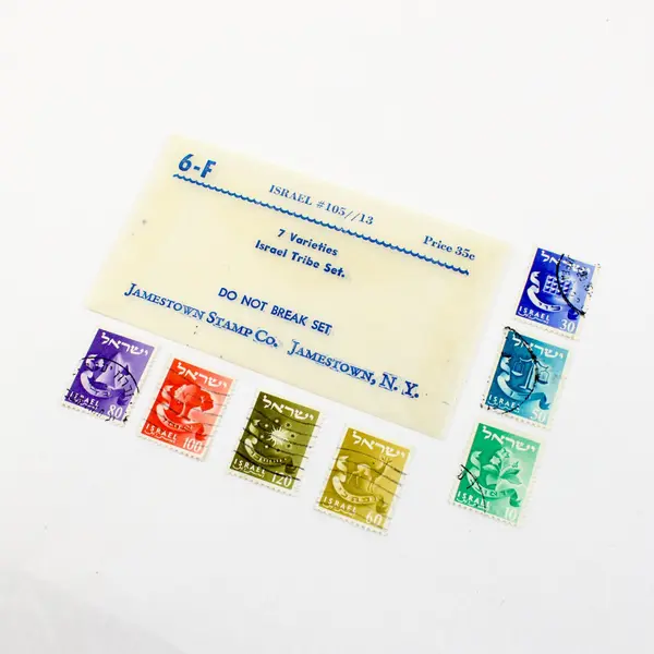 Lot of 7 Israel 1950s Tribe Stamps # 105 #107-10 SC #112-13 Used
