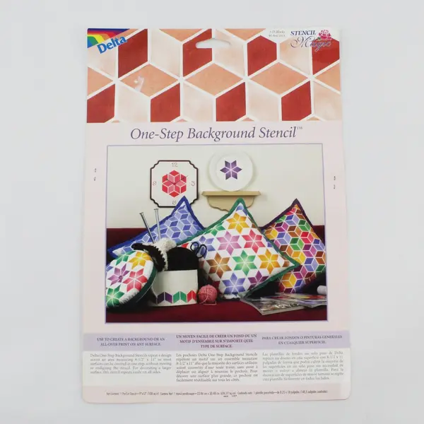 Delta Stencil Magic 3-D Blocks Background Stencil MPN 95 864 1013 Unused