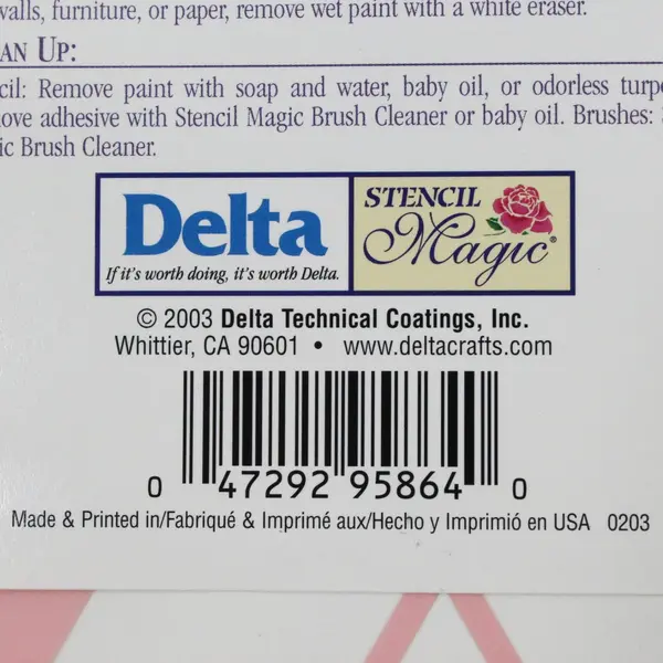 Delta Stencil Magic 3-D Blocks Background Stencil MPN 95 864 1013 Unused