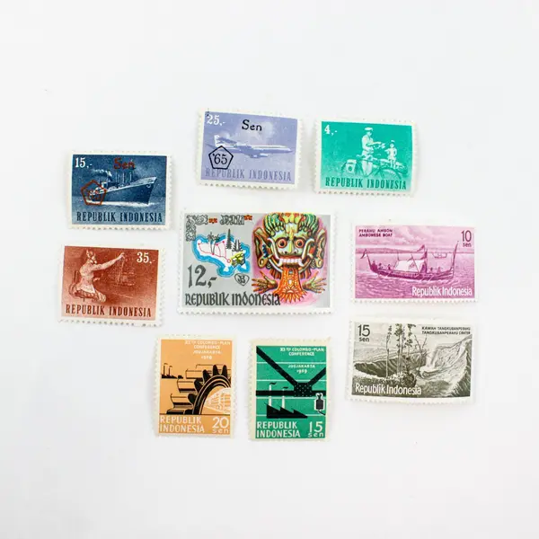 Lot Of 9 Indonesia 1950s-1960s Stamps Mint Hinged OG
