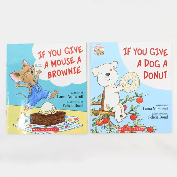Lot of 2 Scholastic Laura Numeroff Paperback Mouse Brownie Dog Donut