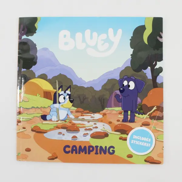 Bluey: Camping 2022 Paperback Picture Book Includes Stickers Good