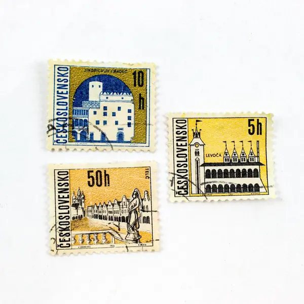 Lot Of 7 Czechoslovakia 1966 Architecture Stamps Used