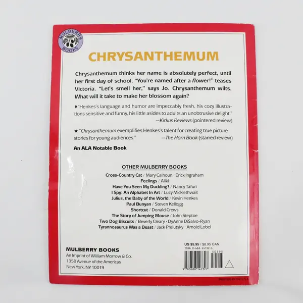 Vintage Chrysanthemum by Kevin Henkes 1991 1st Edition Paperback