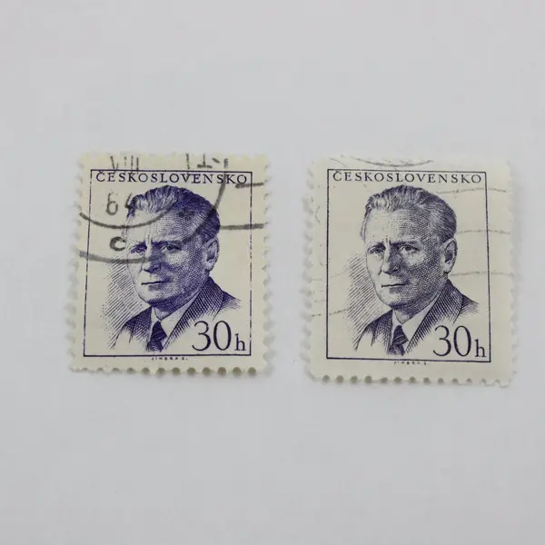 Lot Of 5 Czechoslovakia 1950s President Novotny Stamps Used