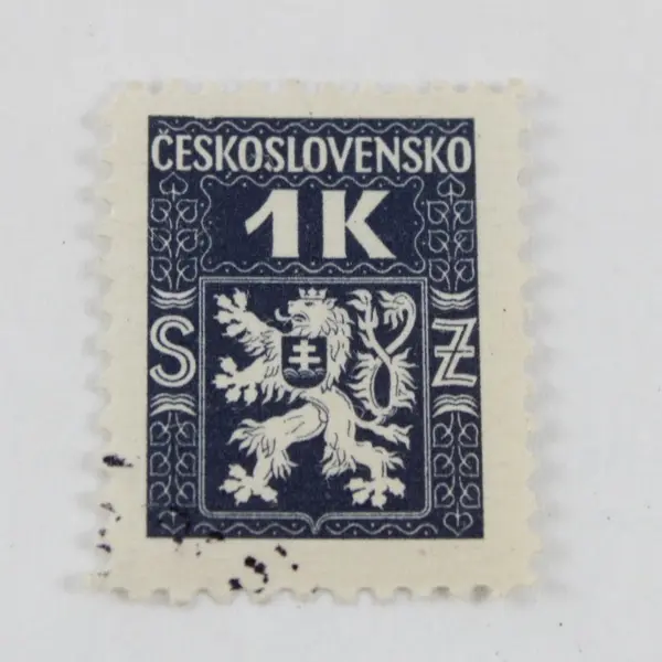 Lot of 5 Czechoslovakia Coat of Arms Stamps 1945-47 Mixed Used & Mint Hinged