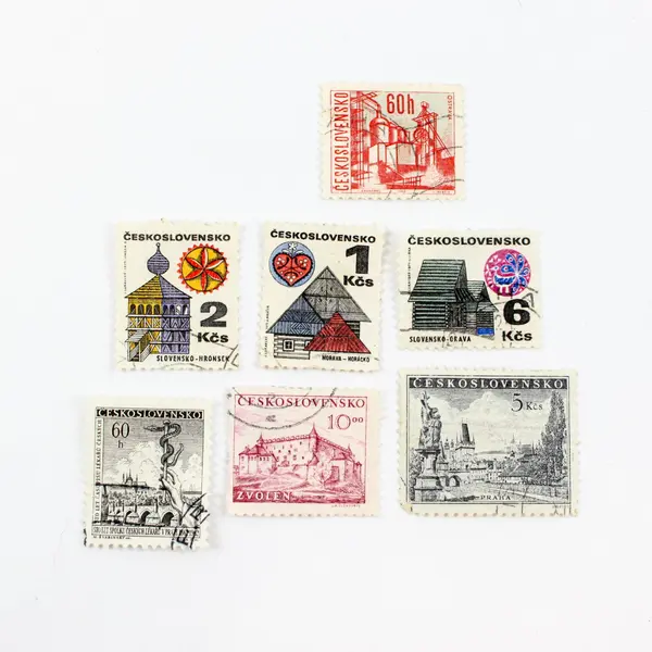 Lot Of 7 Czechoslovakia 1949-1971 Architecture Stamps Used