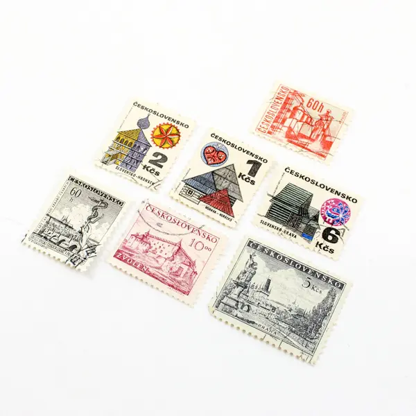 Lot Of 7 Czechoslovakia 1949-1971 Architecture Stamps Used