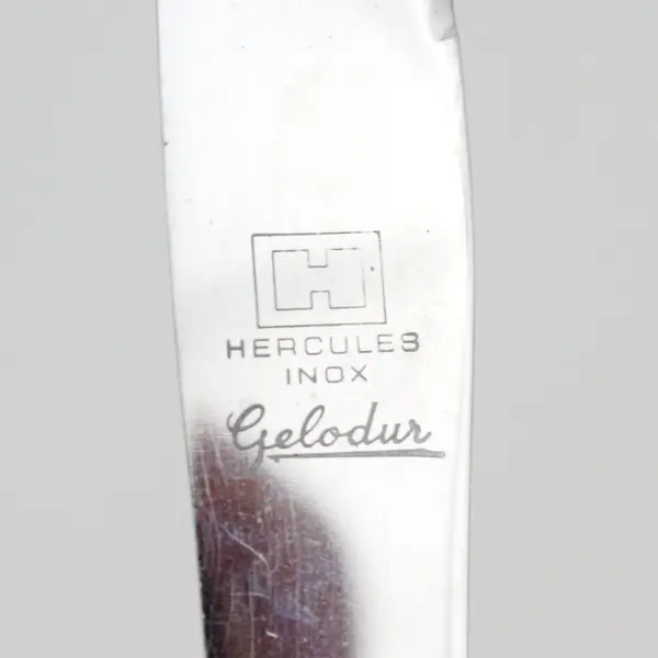 VTG Hercules Inox Geladur SS Brazil VARIG Compass Logo Solid Youth Knife 7.25"