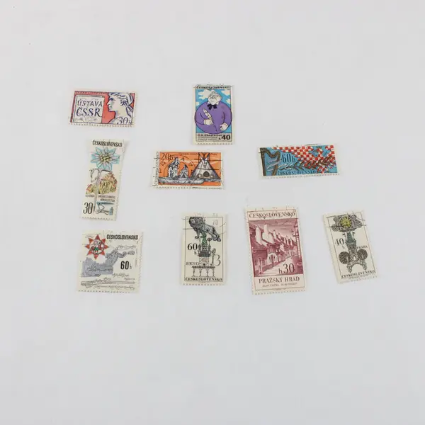 Lot Of 9 Czechoslovakia 1960s Commemorative Stamps Used