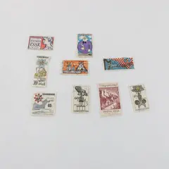 Lot Of 9 Czechoslovakia 1960s Commemorative Stamps Used