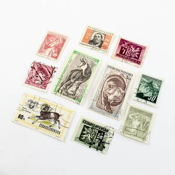 Lot of 10 Czechoslovakia Used Postage Stamps 1950s-1970s