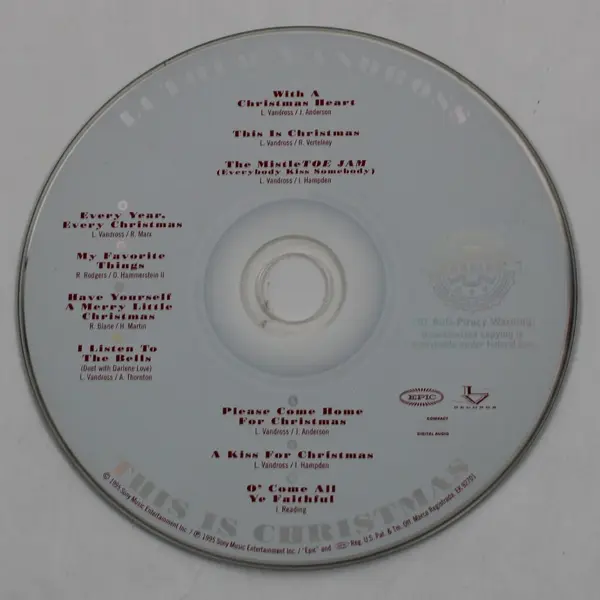 This Is Christmas CD 1995, by Luther Vandross #EK92701 