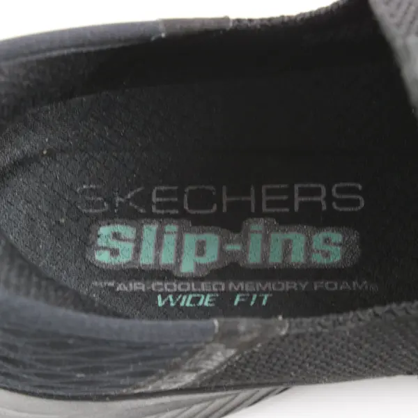 Skechers Slip-Ins Women's Wide Fit Black Walking Shoes Size 8.5