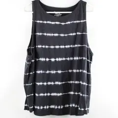 Time And Tru Women's Black White Tie Dye Tank Top Size Large 12-14