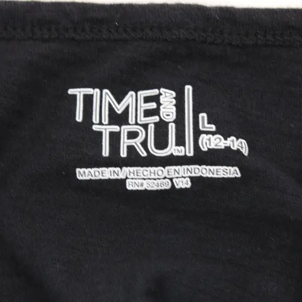 Time And Tru Women's Black White Tie Dye Tank Top Size Large 12-14