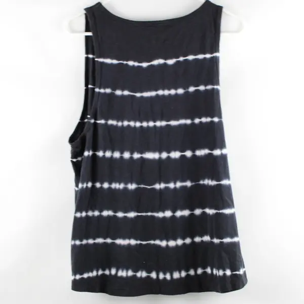 Time And Tru Women's Black White Tie Dye Tank Top Size Large 12-14